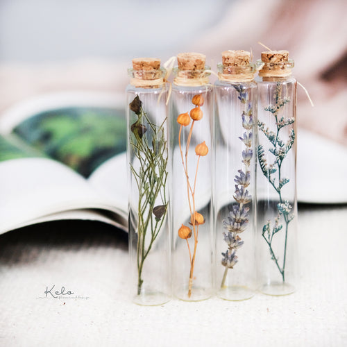 Botanic flower glass tube
